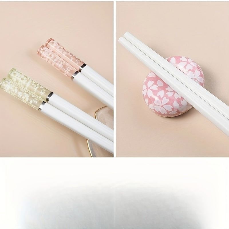1 Pair of Amber Sakura Chopsticks