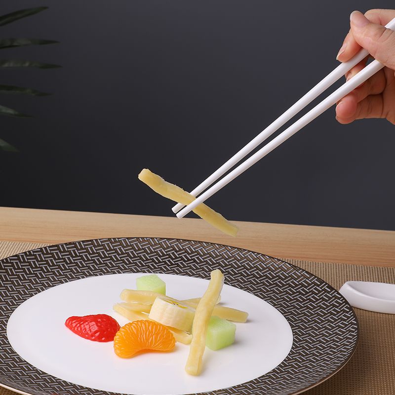 20-Pack Ceramic Bone China Chopsticks Fresh Style 520 Creative Chopsticks Household Non-Slip
