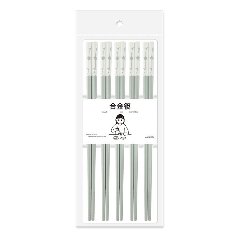 2024 New One-Person Alloy Chopsticks | Non-Slip, High-Temperature Resistant