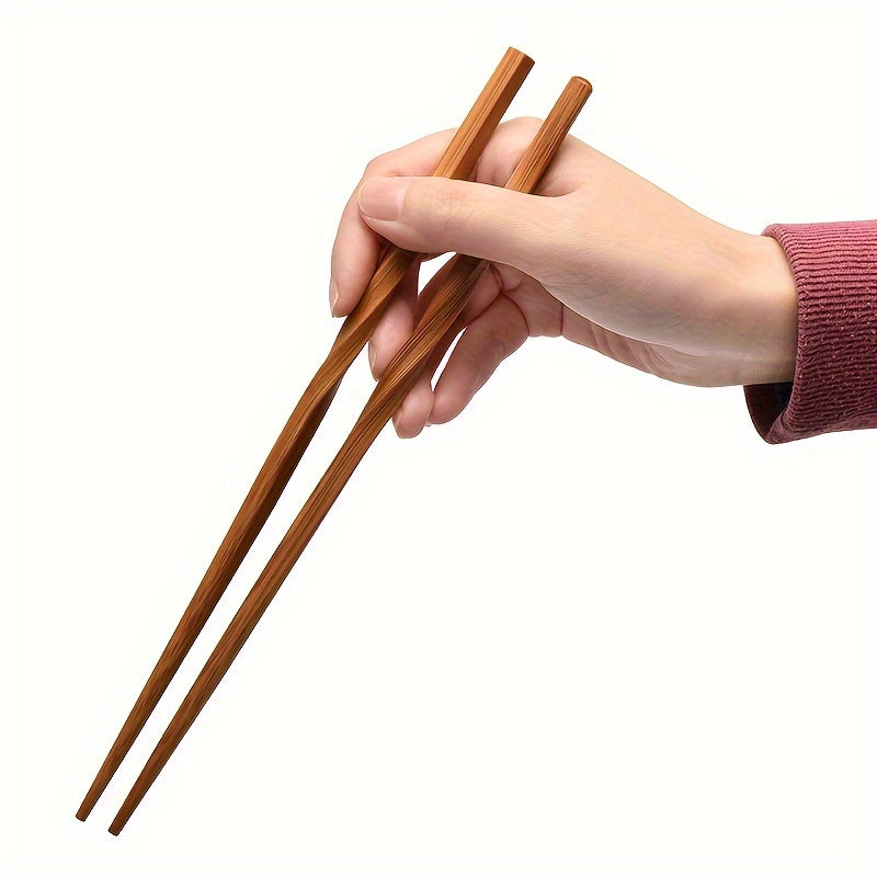 5Pairs Natural Bamboo Chopsticks Set, Chinese Style Chopsticks
