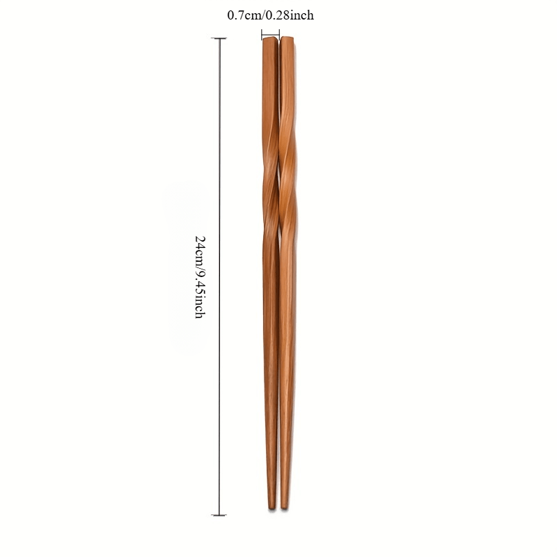 5Pairs Natural Bamboo Chopsticks Set, Chinese Style Chopsticks