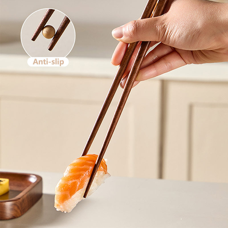 Natural Black Walnut Wooden Chopsticks | High-End Household, Spaghetti and Kitchen Cooking