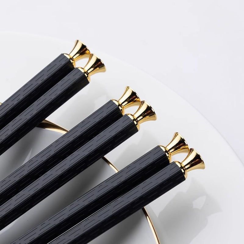 A pair of Nordic Style Alloy Chopsticks | Modern Minimalist Home Dining Tableware