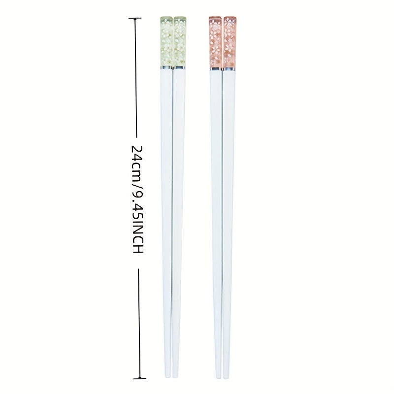 1 Pair of Amber Sakura Chopsticks