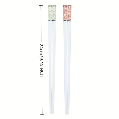 1 Pair of Amber Sakura Chopsticks