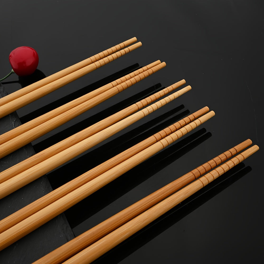 5\u002F10 Pairs of Non-Slip Chopsticks Set for Sushi, Made of Bamboo And Wood, Kitchen Utensils Set
