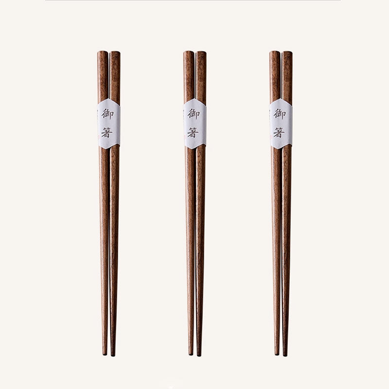 Natural Black Walnut Wooden Chopsticks | High-End Household, Spaghetti and Kitchen Cooking