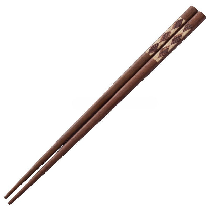 Japanese-style Solid Wood Chopsticks, a Pair of Color Bars, Household Pointed Chopsticks