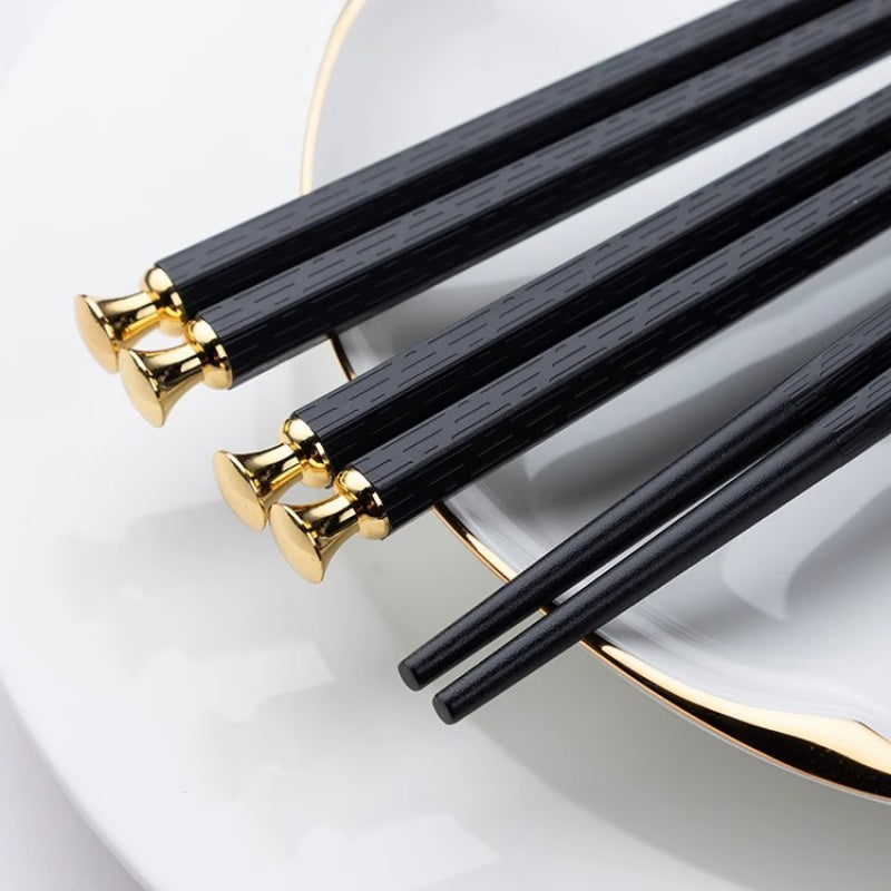 A pair of Nordic Style Alloy Chopsticks | Modern Minimalist Home Dining Tableware