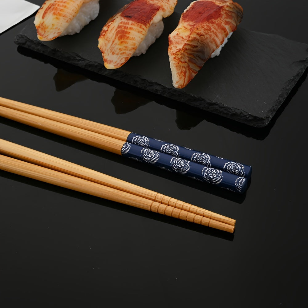 5\u002F10 Pairs of Non-Slip Chopsticks Set for Sushi, Made of Bamboo And Wood, Kitchen Utensils Set