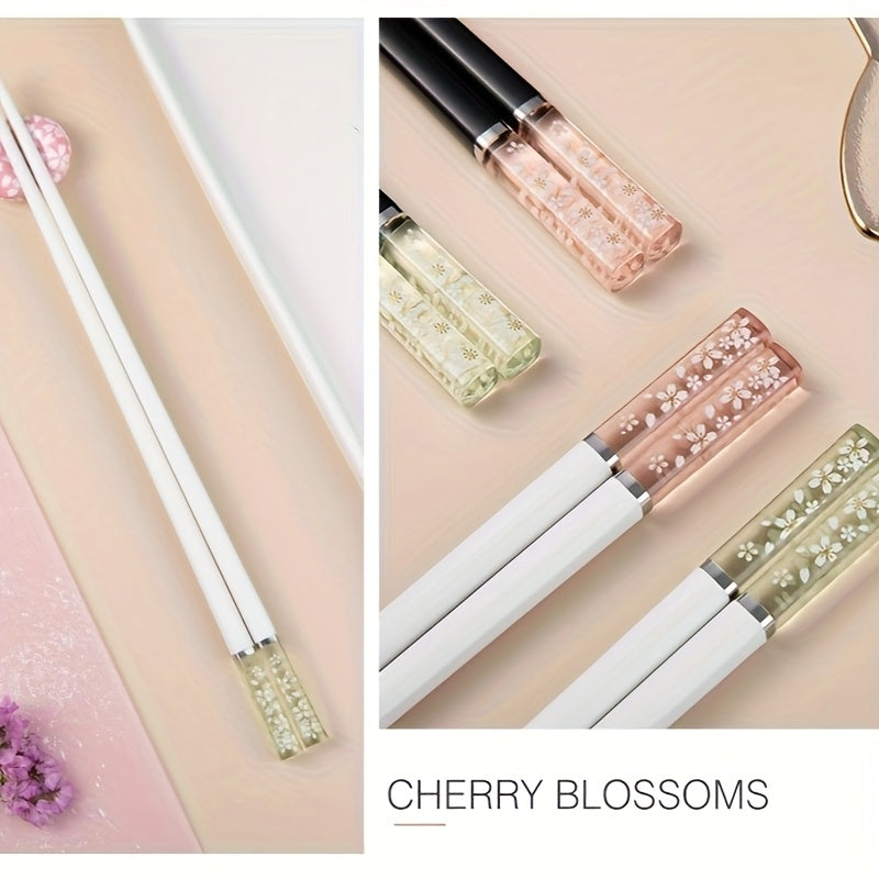 1 Pair of Amber Sakura Chopsticks