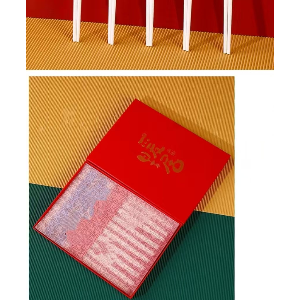 5-Pair Ceramic Chopsticks - Heat-Resistant, Non-Porous Surface