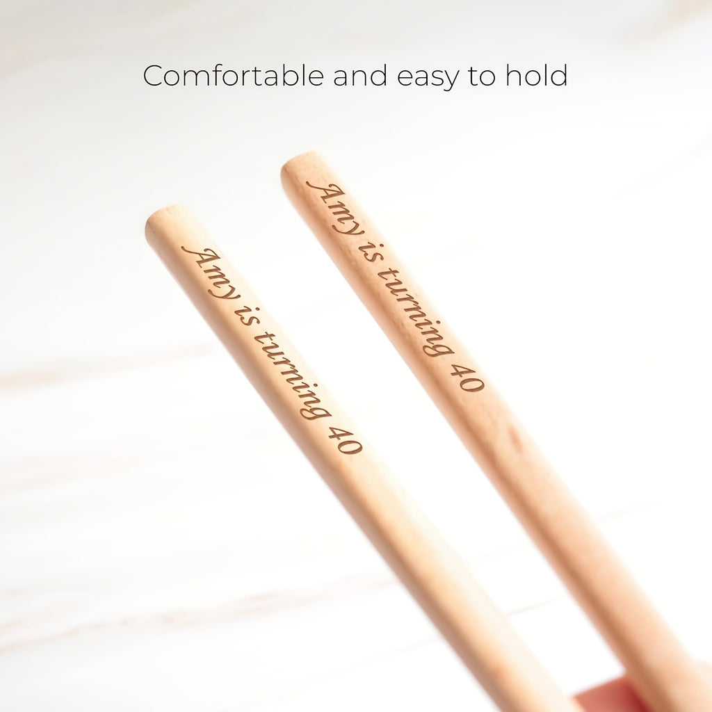 10 Pairs Custom Engraved Chopsticks