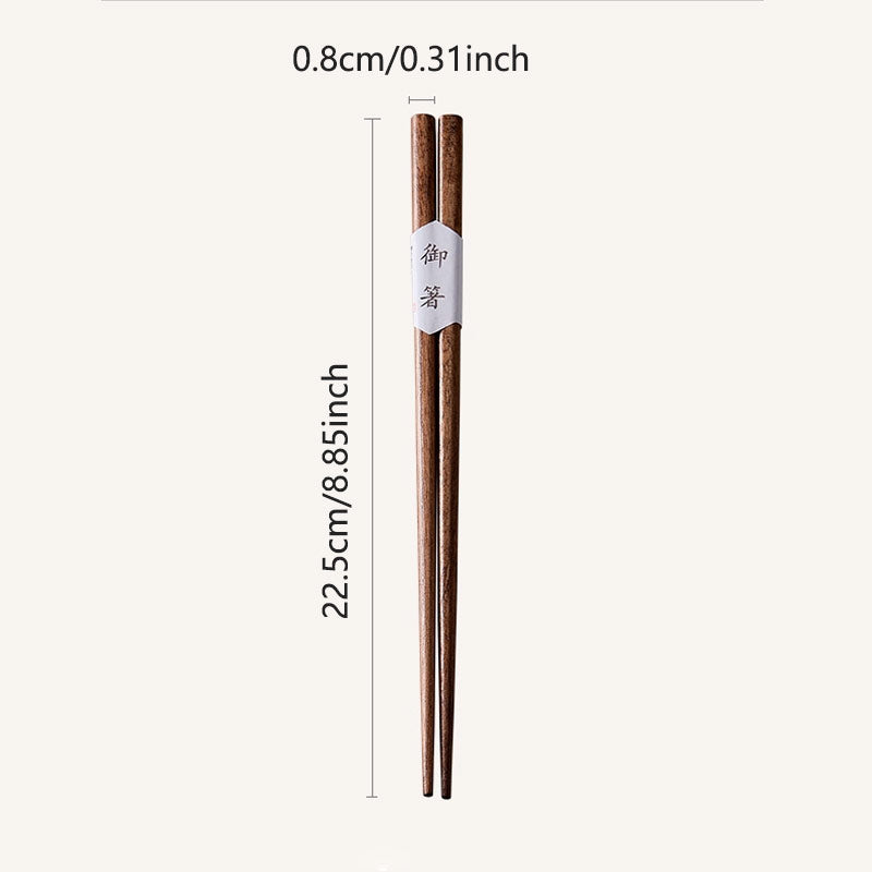 Natural Black Walnut Wooden Chopsticks | High-End Household, Spaghetti and Kitchen Cooking