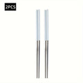 2 Pairs of Stainless Steel Chopsticks in Fresh Fruit and Macaron Colors