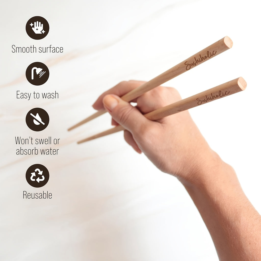 10 Pairs Custom Engraved Chopsticks