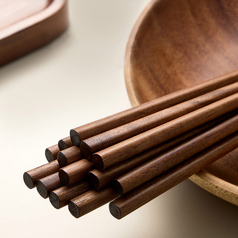 Natural Black Walnut Wooden Chopsticks | High-End Household, Spaghetti and Kitchen Cooking