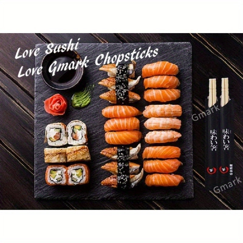 Disposable Chopsticks Pack of 100 Pair 9 Japanese Style Sleeved Sushi Chopsticks by Gmark GM1038