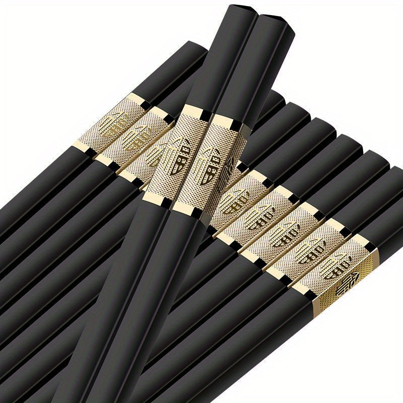 5 Pairs of Alloy Chopsticks, High-End High-Temperature Resistant