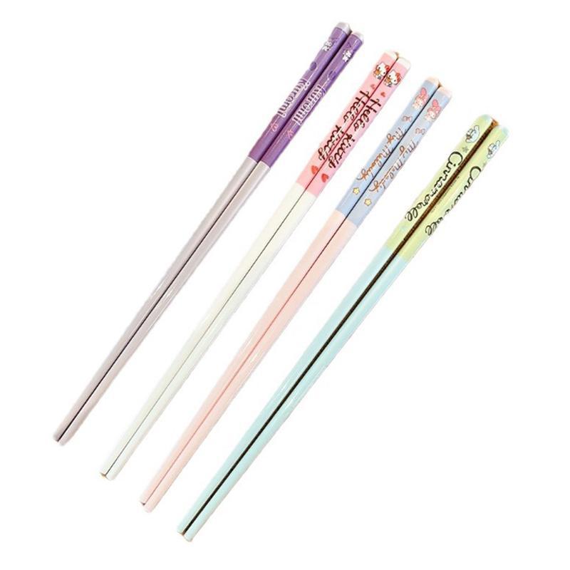 Authentic Sanrio Hello Kitty Ceramic Chopsticks | Warm Room Gift for Best Friends with Dessert Spoon