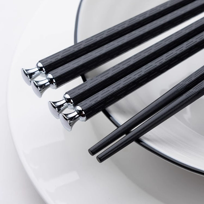 A pair of Nordic Style Alloy Chopsticks | Modern Minimalist Home Dining Tableware