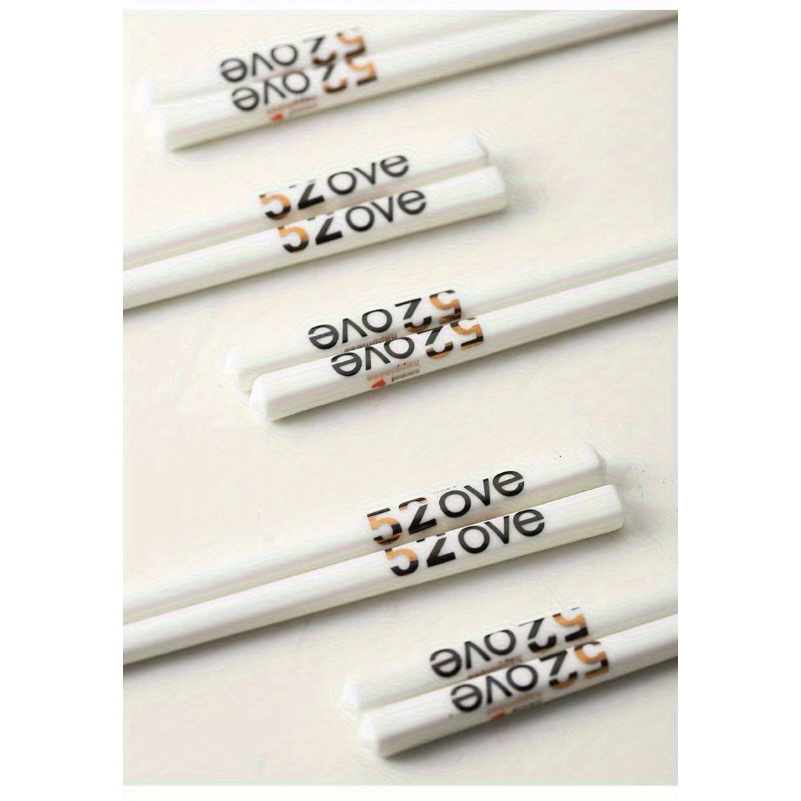 20-Pack Ceramic Bone China Chopsticks Fresh Style 520 Creative Chopsticks Household Non-Slip