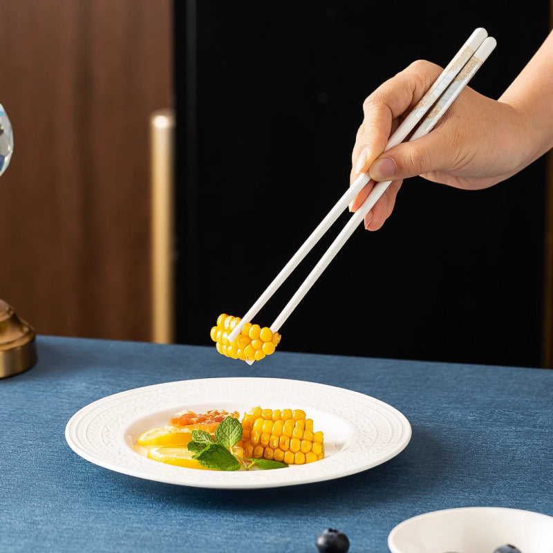 5-Pair GlobeKit Luxury Bone China Ceramic Chopsticks Gift Set - Elegant Floral Pattern